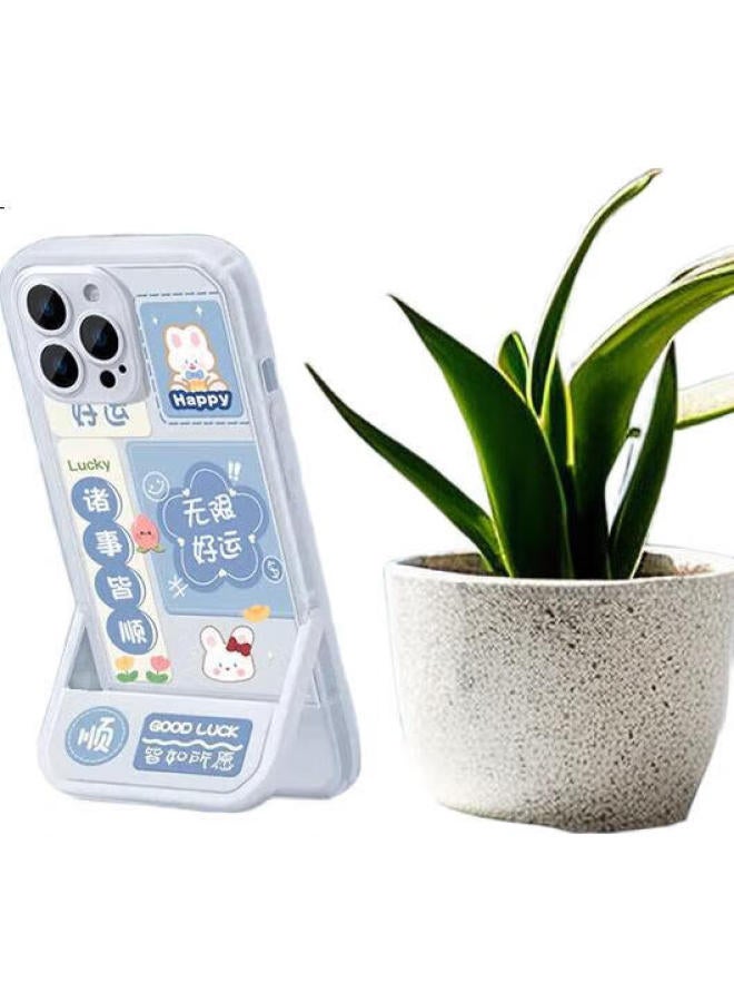 Jiang Ming Jiangming Iphone 15 Pro Case, Soft Protective Cover, Full Protection, Foldable Stand, Supports Watching Tv And Browsing Short Videos, Fresh And Cute Design, Shockproof, For Women - Image 2