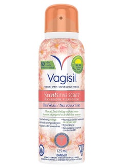 Vagisil Feminine Spray Scentsitive Scents Peach Blossom Dry Wash, 125 ml 