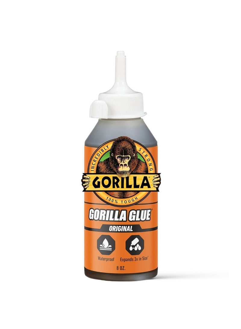 Gorilla Wood Glue; 8 Ounce Bottle; Natural Wood Color; (Pack of 1) - Image 1