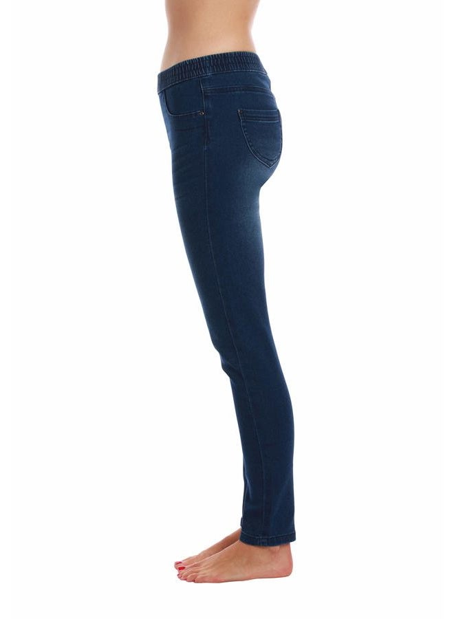 Just Love Denim Jeggings for Women with Pockets Comfortable Stretch Jeans Leggings, Denim, L - Image 2
