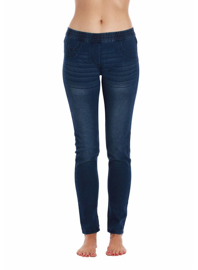 Just Love Denim Jeggings for Women with Pockets Comfortable Stretch Jeans Leggings, Denim, L - Image 1