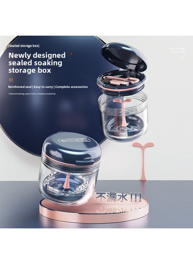 Generic Braces Storage Box Small Portable Cute Children's Cleaning Denture Set Box Elderly Teeth Retainer Appliance-Color:Sapphire Blue  - Image 2