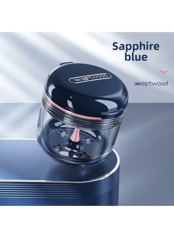 Generic Braces Storage Box Small Portable Cute Children's Cleaning Denture Set Box Elderly Teeth Retainer Appliance-Color:Sapphire Blue  - Image 1