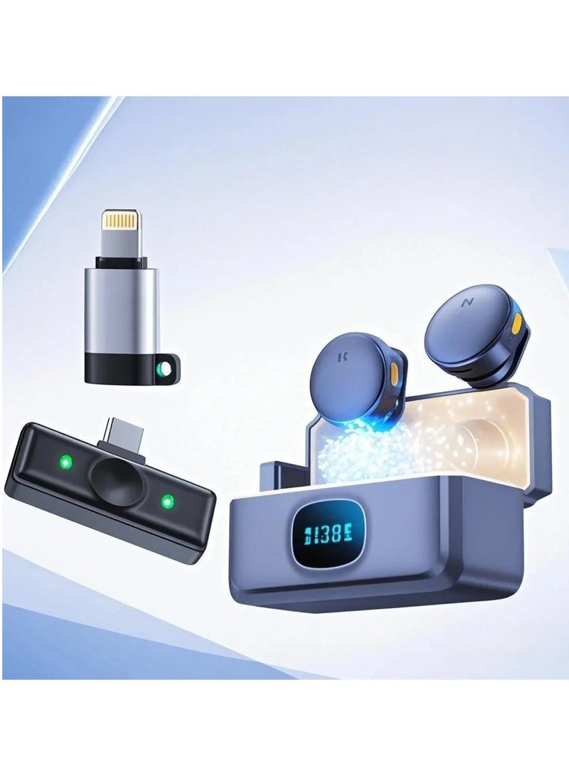 DIGI CORE Q8 Wireless Lavalier Microphone with Intelligent Noise Reduction, 48H Battery Life, Plug & Play Mic for iPhone & Android (Type-C & Lightning) Magnetic Clip Design, No Bluetooth Needed, Perfect for Interviews, Podcasts & Videos - Image 5