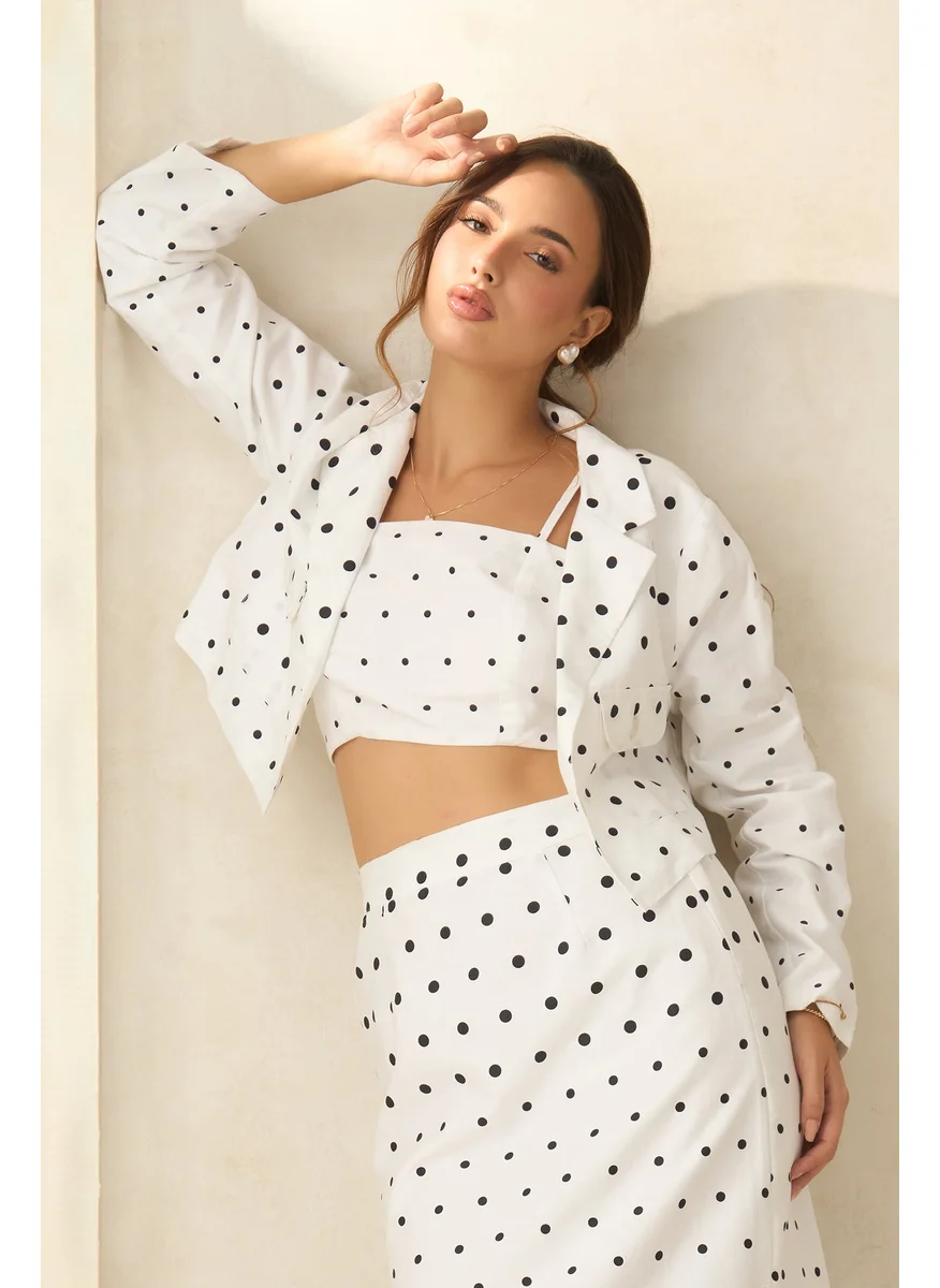 فيرجيو Virgio Women Cotton V Neck Short Length Printed Regular Sleeve Jacket