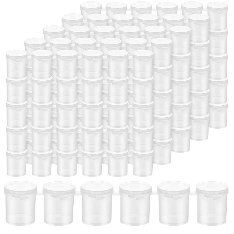 KOHAND 30 Strips 180 Pots Empty Paint Strips 15ml Mini Paint Container with Lids Clear Paint Pots Storage for Art Craft - Image 2
