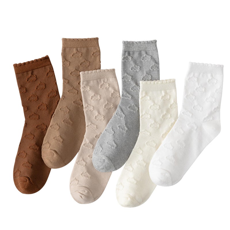 YARBAR Socks for Women - Womens Cotton Crew Socks - Cozy Casual Socks Women Size 5-9 - Image 1