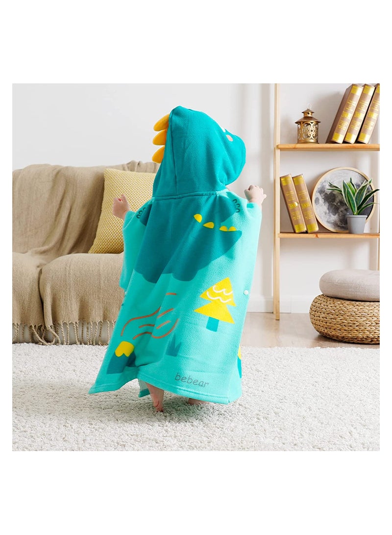 SYOSI Baby Hooded Towels 100% Organic Wearable Hooded Towel for Boys Girls Absorbent Hooded Towel for Toddlers, 25"x 23", 0-6 Years - Image 1