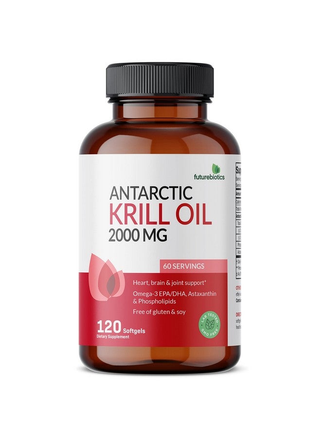Futurebiotics Futurebiotics Antarctic Krill Oil 2000mg with Astaxanthin, Omega-3s EPA, DHA and Phospholipids - 100% Pure Premium Krill Oil Heavy Metal Tested, Non GMO - 120 Softgels  - Image 5