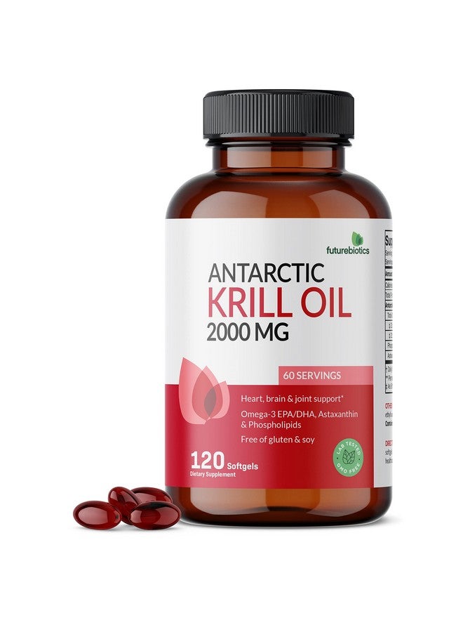 Futurebiotics Futurebiotics Antarctic Krill Oil 2000mg with Astaxanthin, Omega-3s EPA, DHA and Phospholipids - 100% Pure Premium Krill Oil Heavy Metal Tested, Non GMO - 120 Softgels  - Image 3