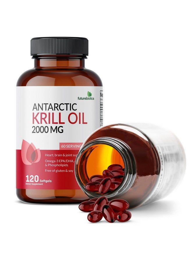 Futurebiotics Futurebiotics Antarctic Krill Oil 2000mg with Astaxanthin, Omega-3s EPA, DHA and Phospholipids - 100% Pure Premium Krill Oil Heavy Metal Tested, Non GMO - 120 Softgels  - Image 4
