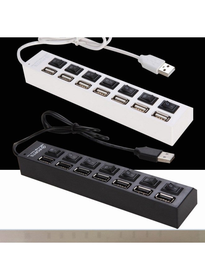 Explosions Seven-port Switch 2.0 One-to-seven Hub HUB Splitter High-speed Expansion Computer USB Extender-Number Of Interfaces:Seven-port Switch 2.0 White (bag)