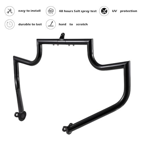 Kinglemc Crash Bar Engine Guard Highway Bar for Harley Davidson Touring Road Glide Road King Street Glide Electra Glide CVO and Trike Models (Fit for Touring 2009-2025 Gloss Black) - Image 2