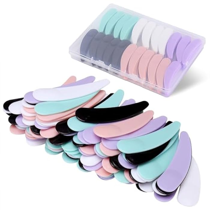BTYMS 200 Pcs Disposable Mini Cosmetic Spatula Multi Colored Mask Spatula Plastic Waxing Spatulas Mask Scoops for Mixing and Sampling - Image 1