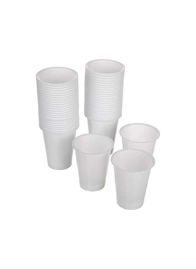 THE PACK - 50 pieces White disposable plastic cup - Image 1