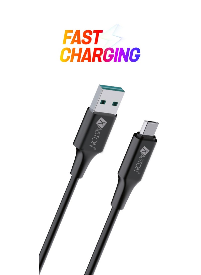 XASTON NCM13 Micro Data Cable 1m | 2.4A Quick Charge | Flexible PVC | Fast Charging & Data Transfer