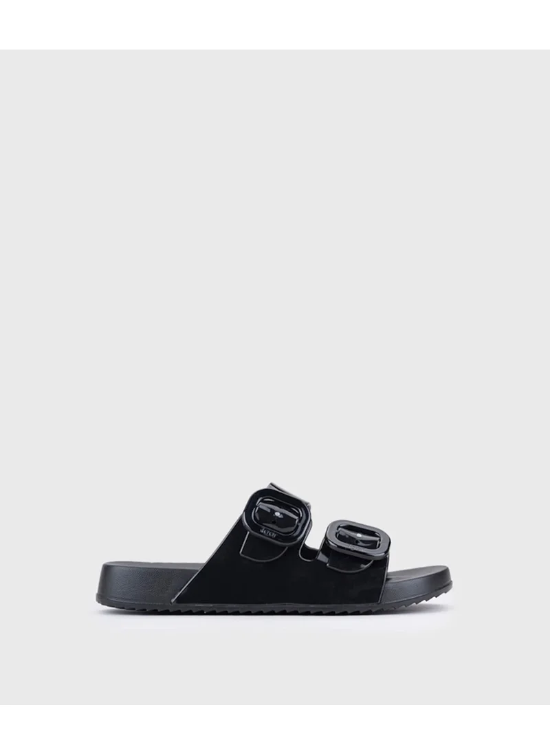 ايجور Haban Brillo Double-Striped Black Slippers