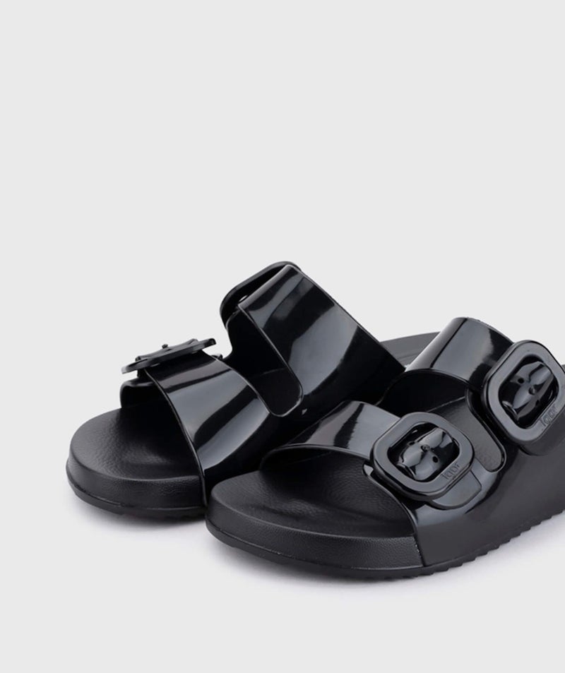 Igor Haban Brillo Double-Striped Black Slippers  - Image 3