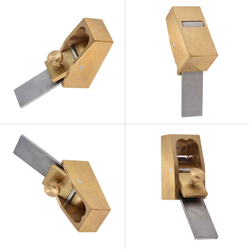 Mini Brass Plane Tool: Flat Bottom, Exquisite Brass Body, High Quality Sharpened Steel Blade - Precision Cutter for Wooden Instrument Making, Detailed Woodworking - Image 2