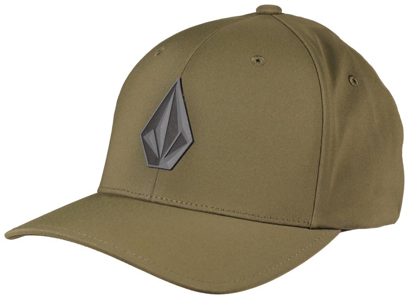 Volcom Adult Stone Tech Flexfit Delta Hat â€“ Water-Resistant V.Co-TechÂ® Performance Cap, Squadron Green, X-Large