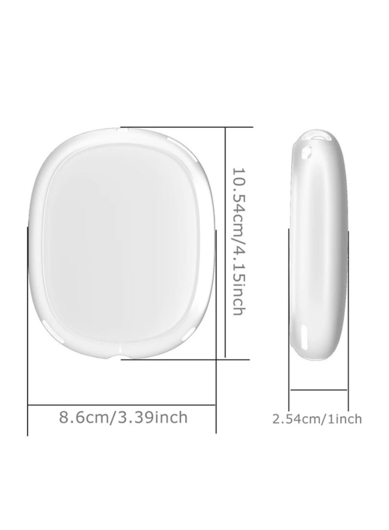 1pair For AirPods Max Headphones Clear Soft TPU Ear Cups Cover Case Transparent Protector for Apple AirPods Max Protective Sleeve - Image 2