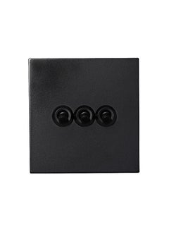 Donmarco 3 Gang 2 Way Switch – Knurled Toggle – Stainless Steel/Copper – Fire Resistant , 15-Year Warranty , Stylish & Durable Wall Light Switch for Modern Interiors (Matt Black)  - Image 2