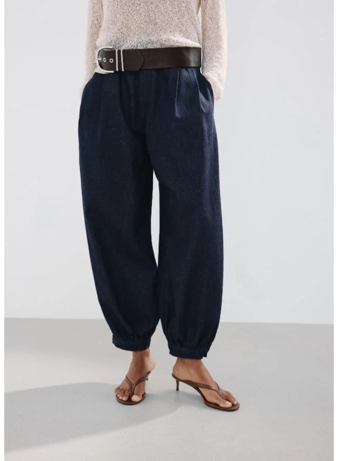 مانجو Baggy mid-rise jeans