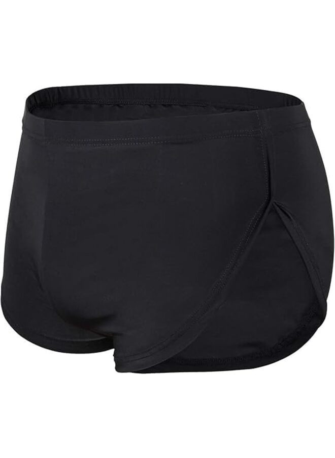 LAMAY Mens Extreme Mesh Shorts with Large Split Sides, A Large Amount Of Stretch For An Exceptionally Comfortable(Color : Black, Size : L) - Image 1