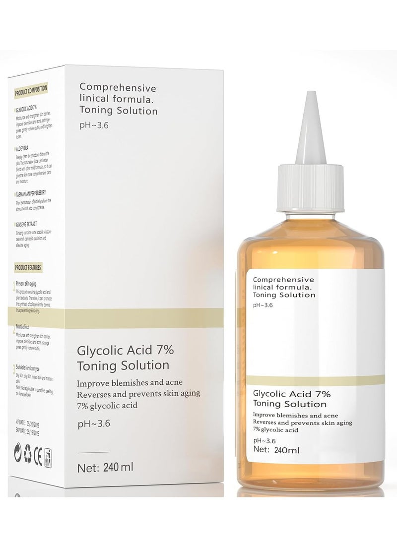 Ordene Glycolic Acid 7% Toning Solution Clear 240ml - Image 1