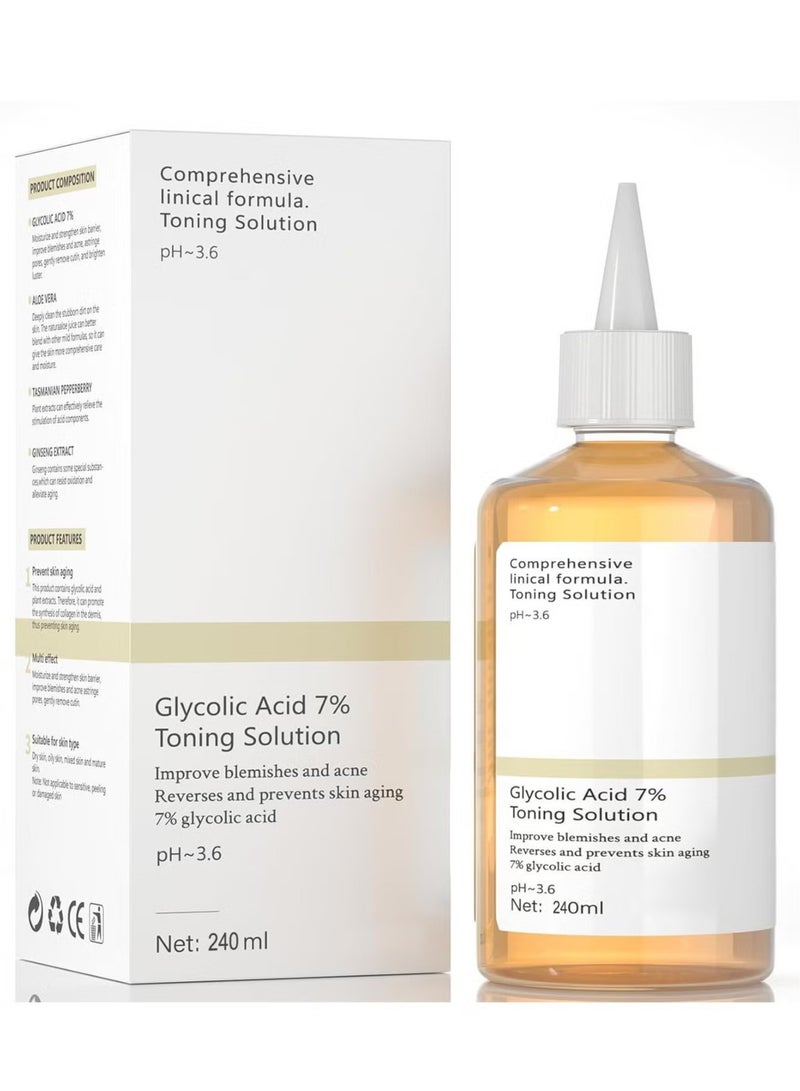 Genericcc محلول توحيد اللون بحمض الجليكوليك 7% شفاف، 240 مل - Image 1