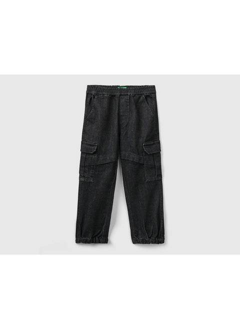 Jogger Fit Jeans With Pockets