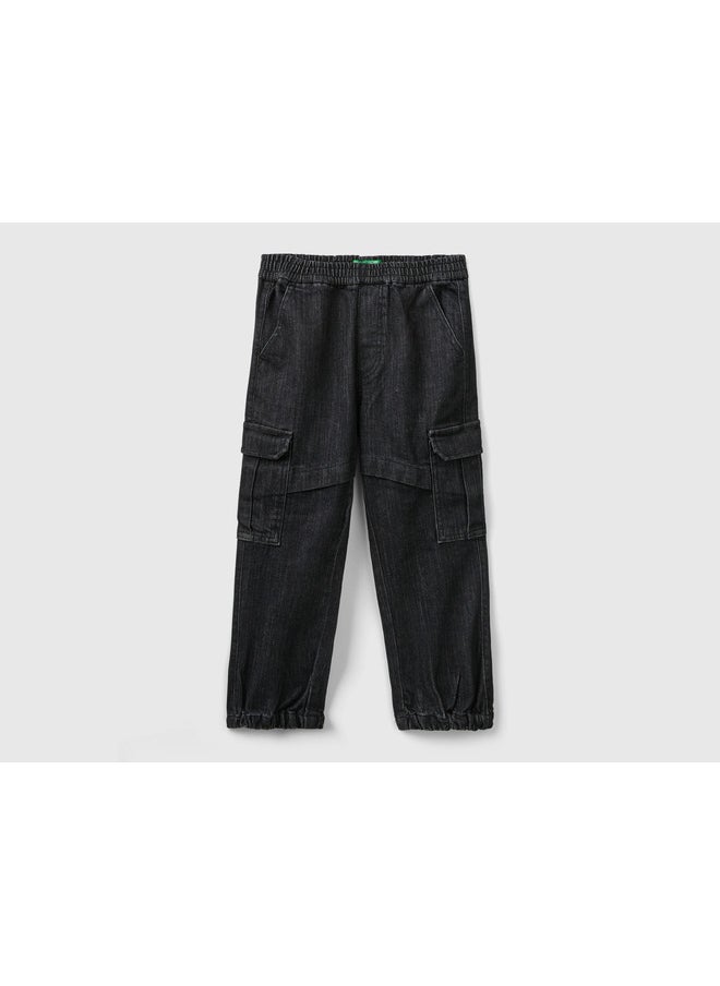 UNITED COLORS OF BENETTON Jogger Fit Jeans With Pockets  - Image 1
