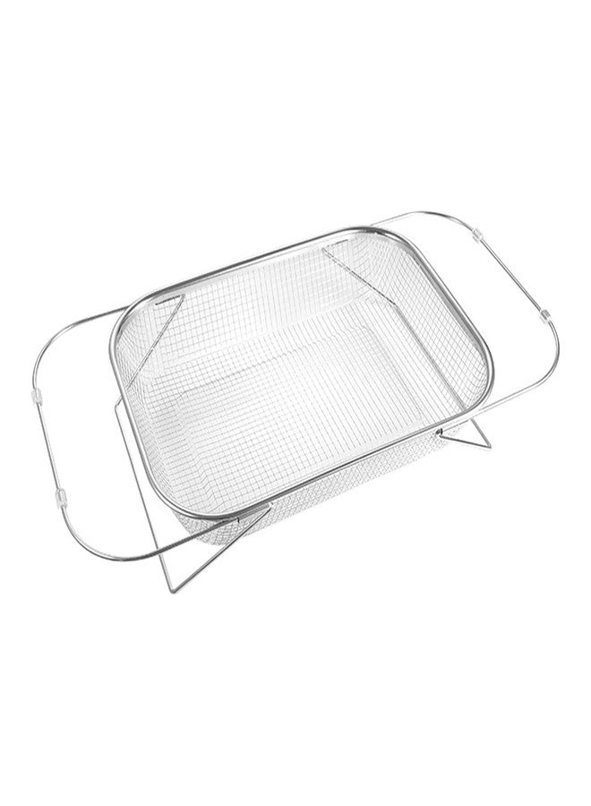 DEVYAMI Stainless Steel Over-The-Sink Colander – Expandable Mesh Strainer Basket with Handles | Drain Fruits, Veggies, Pasta, Rice Easily - Image 1