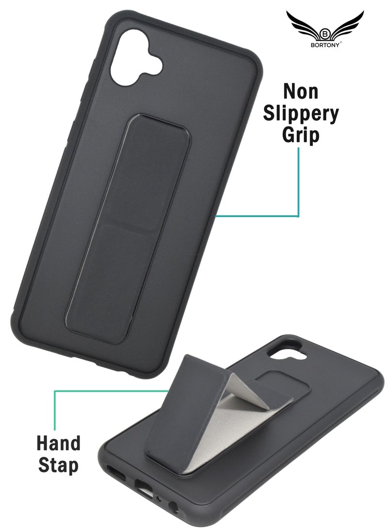 BORTONY Samsung Galaxy A04 Case Phone Stand Magnetic Car Mount Folding Kickstand and Finger Grip Protective Cover for Samsung A04 - Image 5