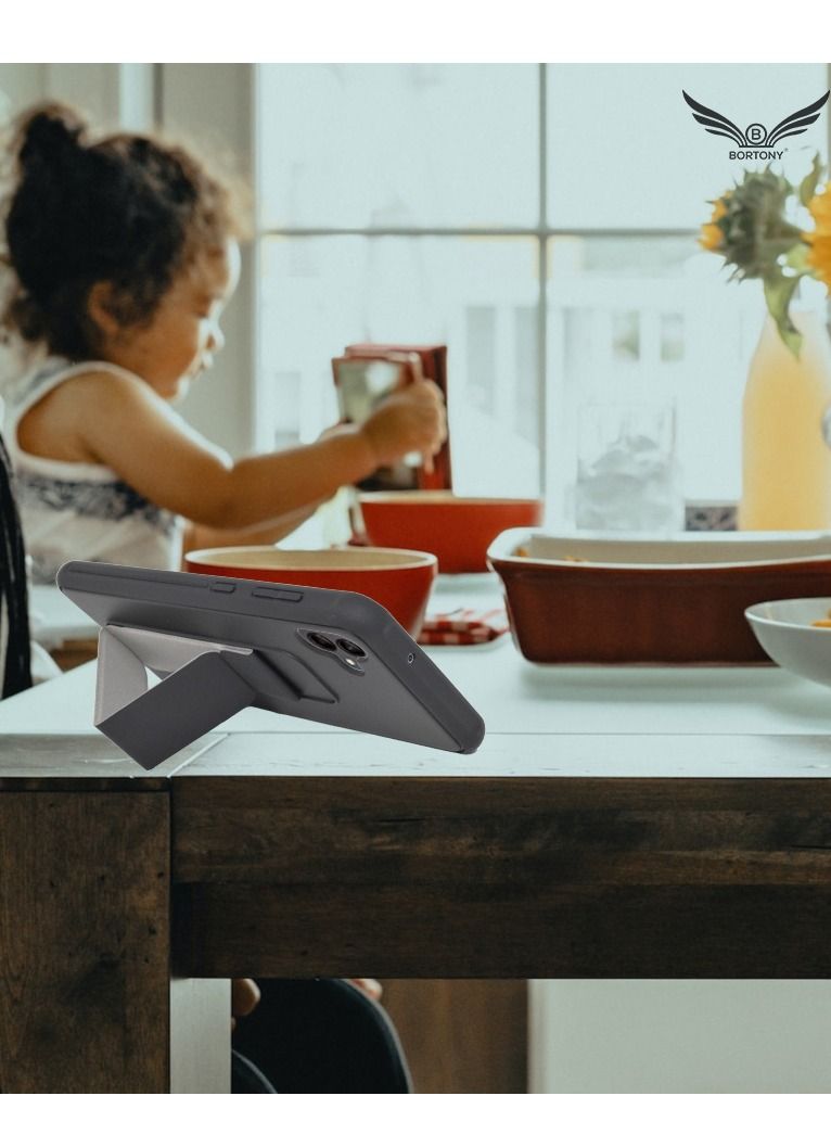 BORTONY Samsung Galaxy A04 Case Phone Stand Magnetic Car Mount Folding Kickstand and Finger Grip Protective Cover for Samsung A04 - Image 3