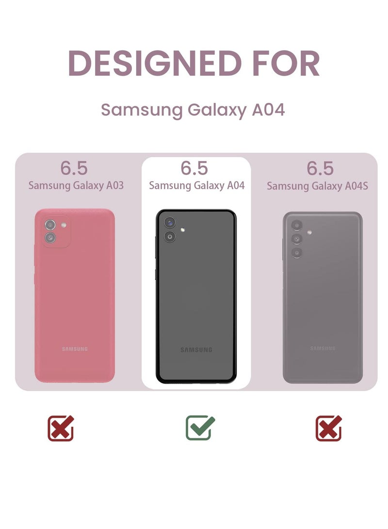 BORTONY Samsung Galaxy A04 Case Phone Stand Magnetic Car Mount Folding Kickstand and Finger Grip Protective Cover for Samsung A04 - Image 2