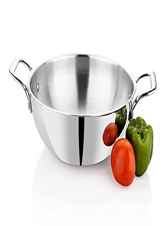 Redific Triply Stainless Steel Non Stick Extra Deep Cooking kadhai/kadai for cooking 2.5 MM thick Cookware set Wok/Kadai Induction Bottom heavy Base 5 Year Warranty Set of 1 Pc Size: 26 cm Capacity: 3.2 LTR - Image 1