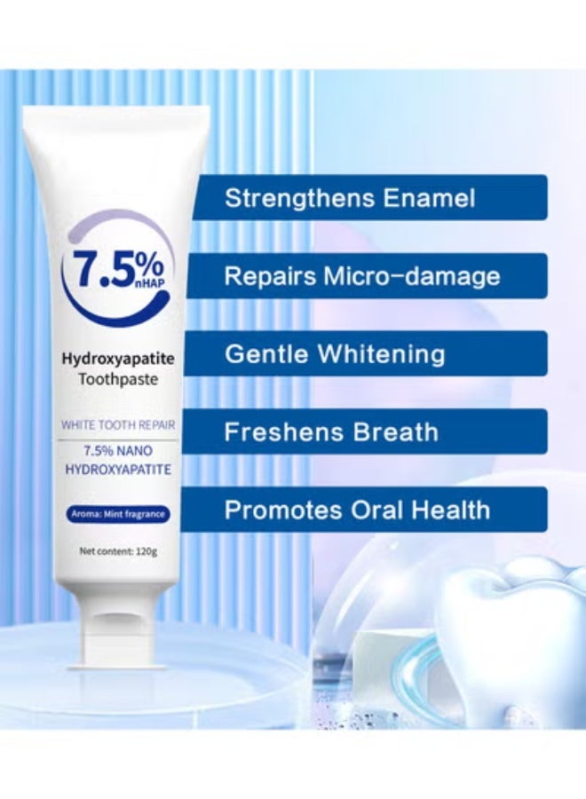 2-PACKS Hydroxyapatite Toothpaste,Protect and Repair Teeth 120g*2 - Image 3