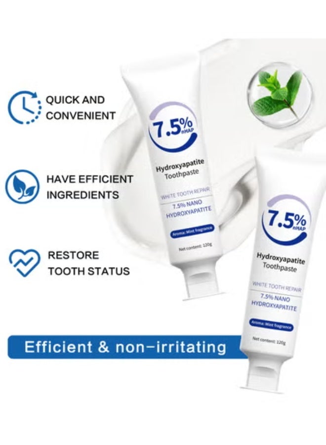 2-PACKS Hydroxyapatite Toothpaste,Protect and Repair Teeth 120g*2 - Image 4