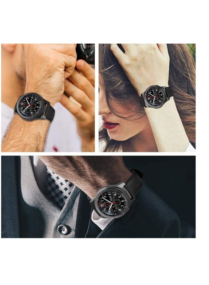 Silicon Strap 20 mm Compatible with All Smart Watches and Watches (Black) - Image 3