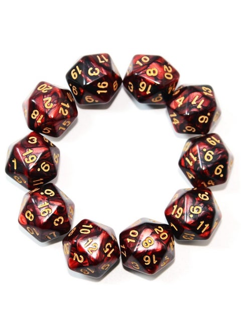 10-Pack 20 Sided Dice D20 Polyhedral Dice For Dnd Rpg Mtg Table Game (Color 13)