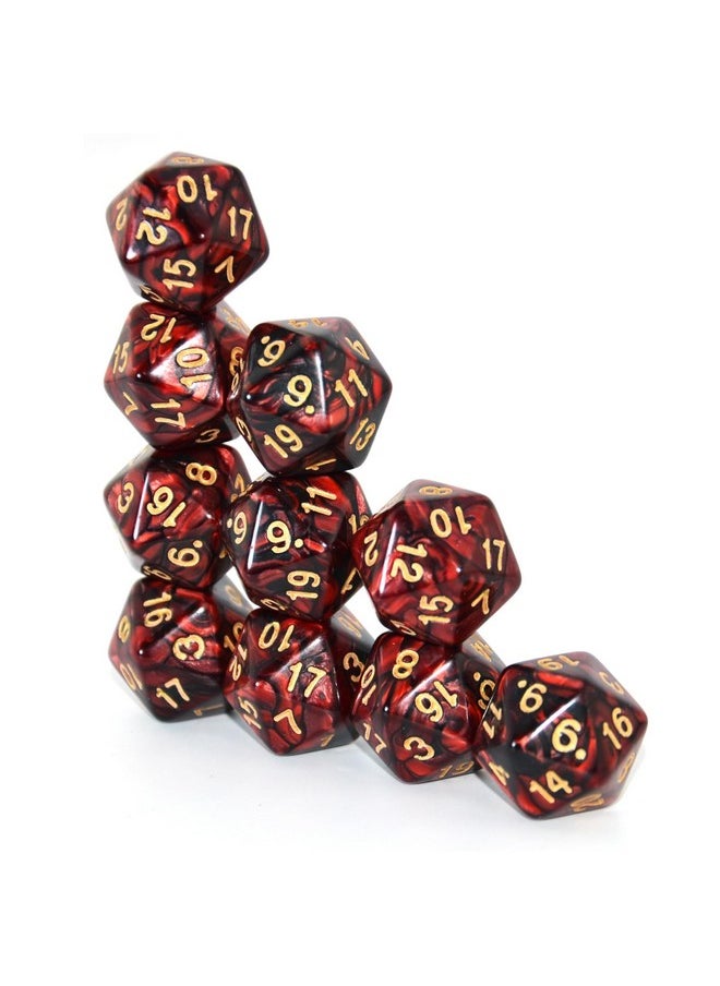 Smartdealspro - 10-Pack 20 Sided Dice D20 Polyhedral Dice For Dnd Rpg Mtg Table Game (Color 13) - Image 1