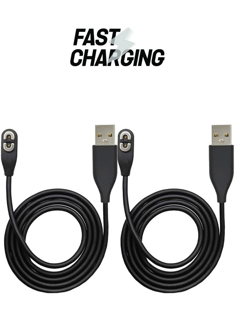 RUKUHOT - 2 Pcs Replacement Charging Cable Flexible USB Cable with Magnetic Charger Connector Compatible with AfterShokz Aeropex/OpenComm & Shokz OpenRun/OpenRun Pro Headphones - Image 1
