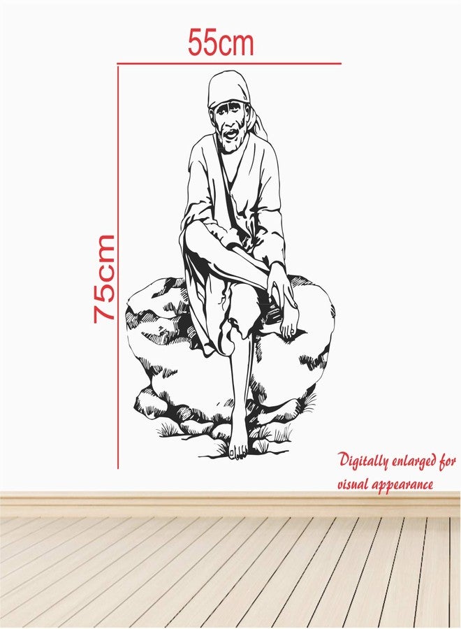 عصا لي ملصق حائط StickMe 'ساي بابا من شيردي' -SM278 (متعدد الألوان، فينيل - 55 سم × 75 سم) - Image 3