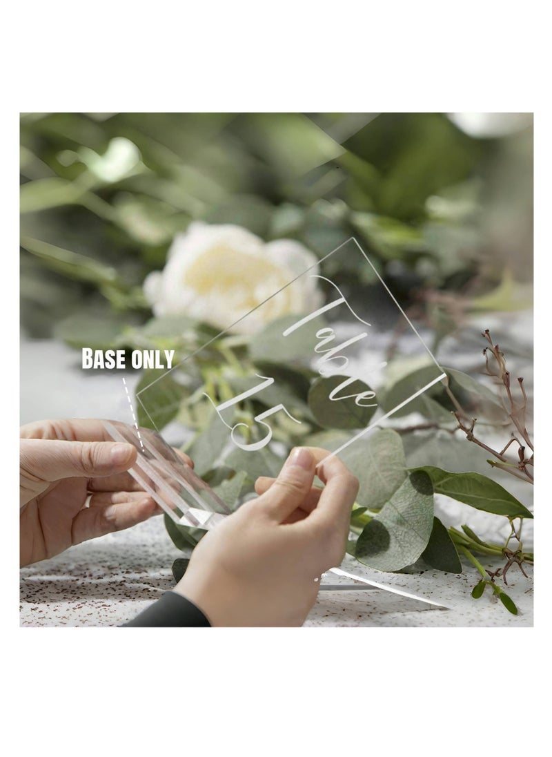 NOVOLAN NOVOLAN 20-Piece Clear Acrylic Place Card Holders with Slot, Elegant Table Number Display Stands for Weddings, Events, and Office Use, for Menus, Meeting Signs, and Diners, Durable 50mm x 30mm x 10mm  - Image 3