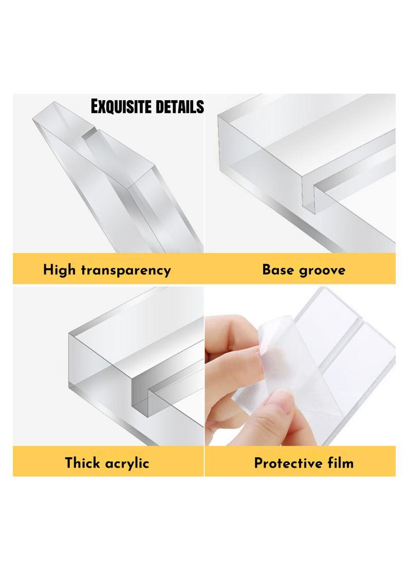 NOVOLAN NOVOLAN 20-Piece Clear Acrylic Place Card Holders with Slot, Elegant Table Number Display Stands for Weddings, Events, and Office Use, for Menus, Meeting Signs, and Diners, Durable 50mm x 30mm x 10mm  - Image 4