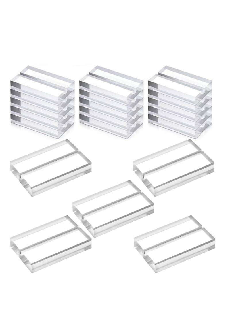 NOVOLAN NOVOLAN 20-Piece Clear Acrylic Place Card Holders with Slot, Elegant Table Number Display Stands for Weddings, Events, and Office Use, for Menus, Meeting Signs, and Diners, Durable 50mm x 30mm x 10mm  - Image 1