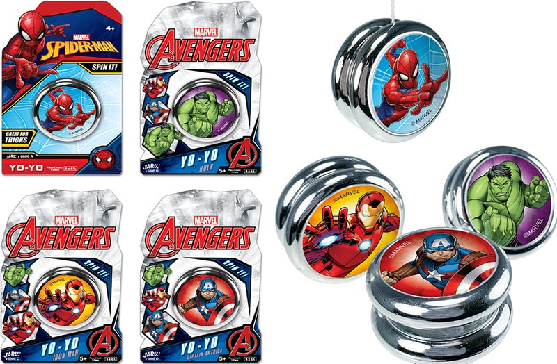 Ja-Ru JARU Marvel Avengers Spiderman Beginner Yoyo 4 Yoyos Super Hero Yoyo for Kids Boys Girls Auto Return Responsive Yoyo String Trick Classic Vintage Toy Gifts Stocking Stuffers 68064 - Image 3