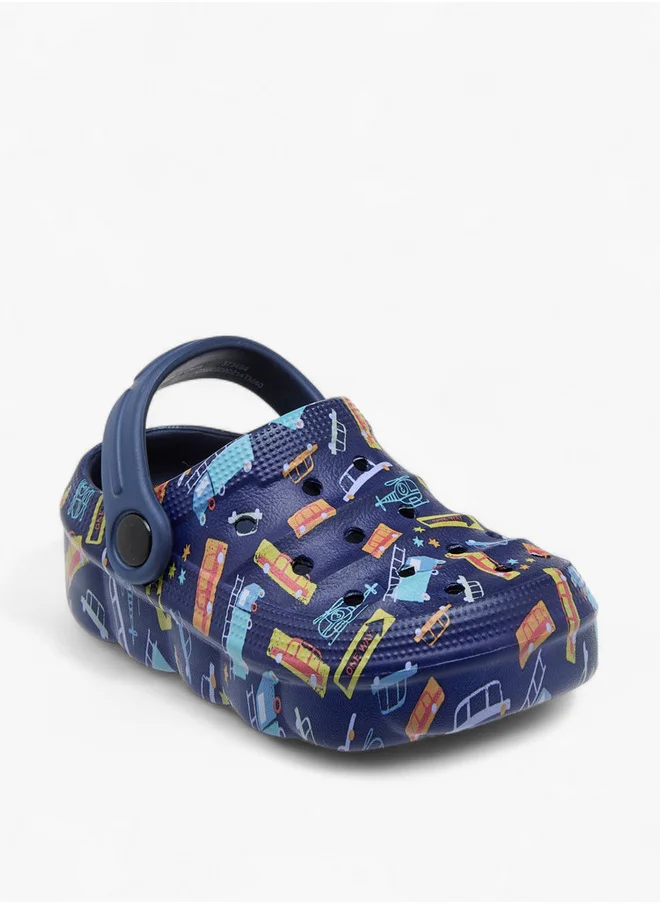 Aqua Boys Printed Clogs with Backstrap