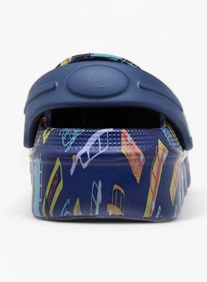 أكوا شباشب مطبوعة للأولاد بحزام خلفي